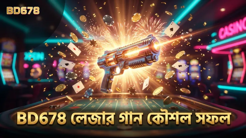 লেজার গান ব্যবহার করে BD678 গেমে সঠিক কৌশল প্রয়োগ।